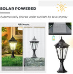 SmartYard 22" Solar Lamp Post Light, Outdoor Fixture with All Weather Aluminum, Motion Activated