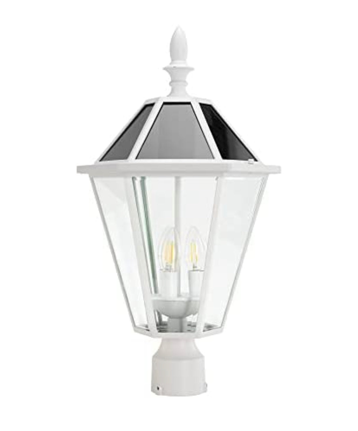 SmartYard LED Post Solar Light 22’ Outdoor,Dusk to Dawn Vintage Street Lights, 300LM, 2700K,Cast Aluminum