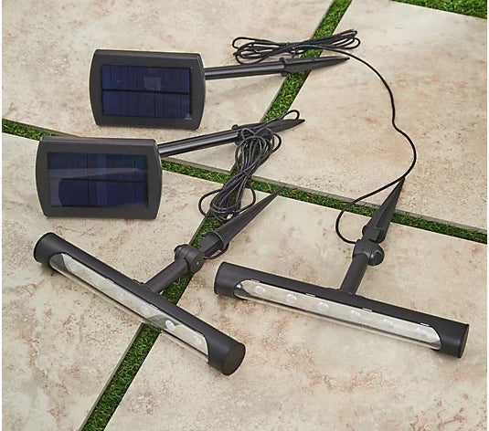 SmartYard Solar Light Bar Set of 2 65 Lumen With Remote Panel