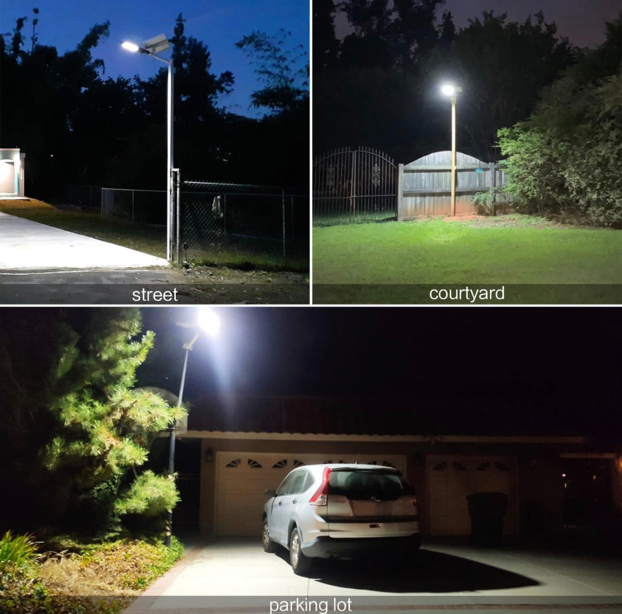 7200W Commercial Solar Street Light , 100000LM Parking Lot Light Dusk to Dawn With Remote