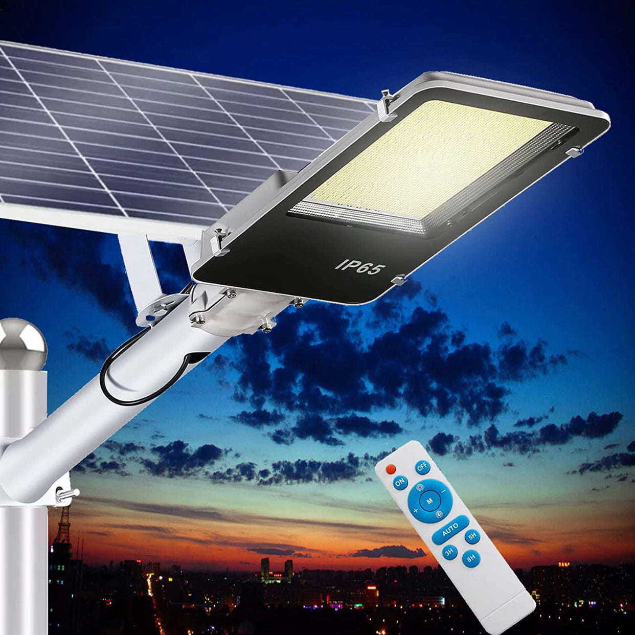 7000W Commercial Solar Street Light Outdoor 135000 Lumens Dusk to Dawn Solar with Remote Control
